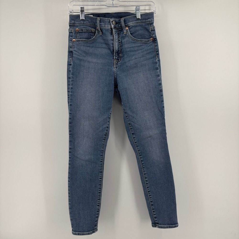Gap True Skinny High Rise Jeans Womens 29 8R Medium Indigo Blue Stretch‎ Denim - Picture 5 of 15